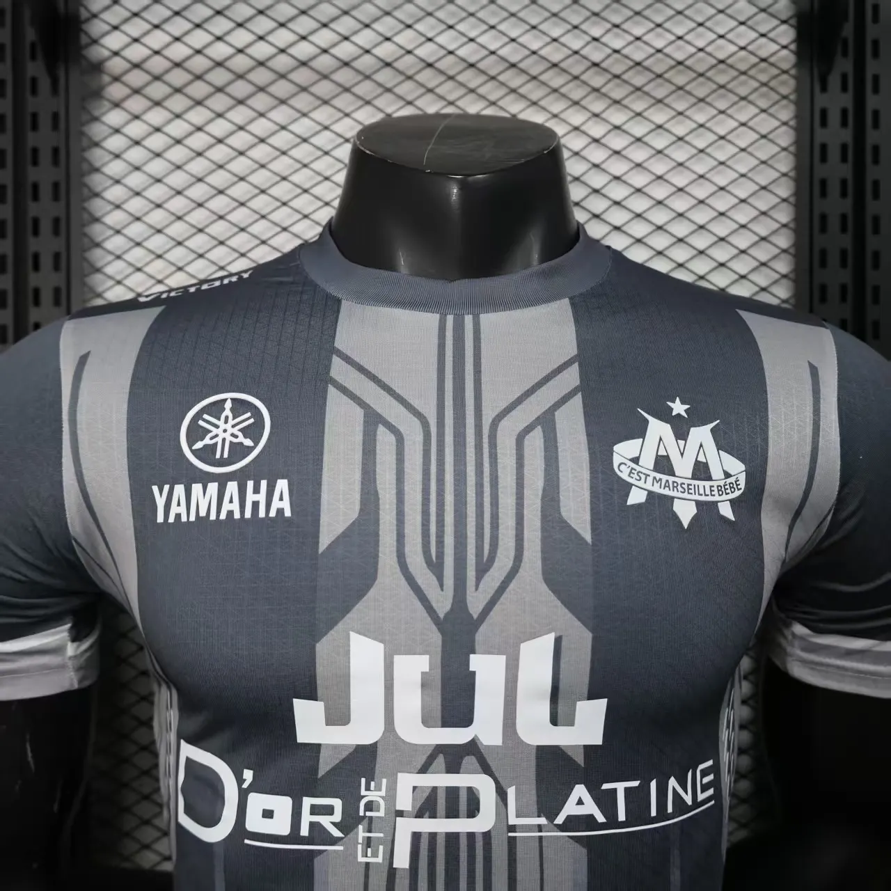 2025/2026 Игровая версия Olympique de Marseille Специальное издание Серый Футбольная футболка Тайское качество 1:1 — изображение 3