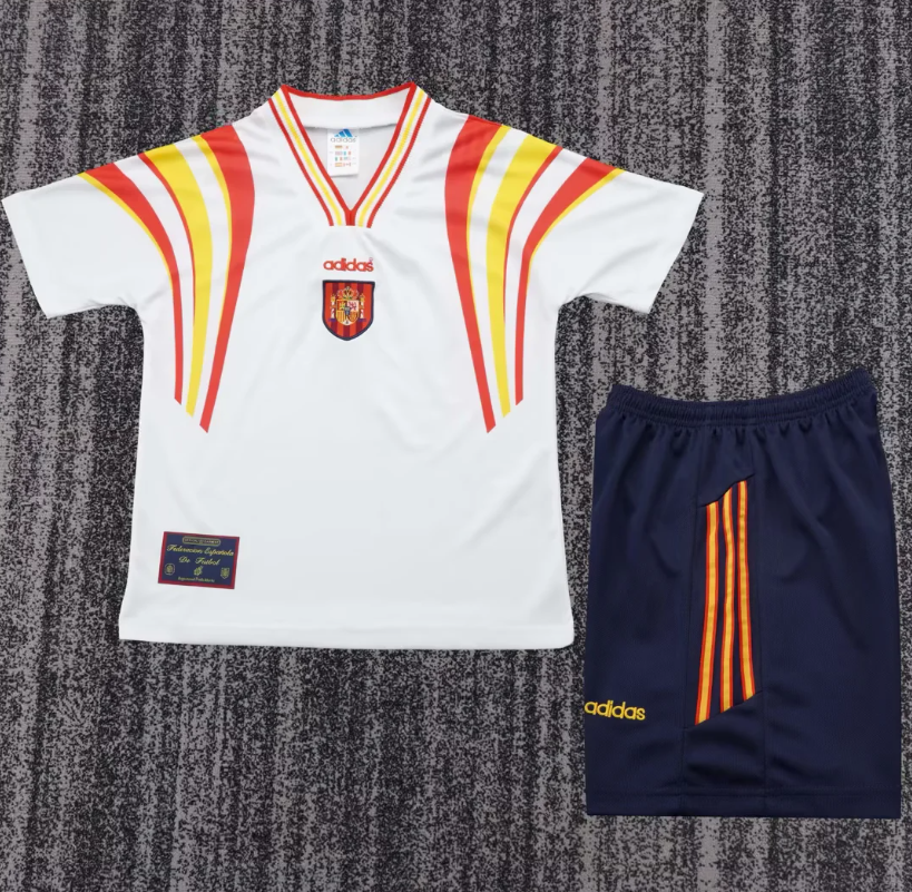 1996 Rétro Espagne Troisième Extérieur Maillot de football Qualité thaï 1:1 Taille enfant