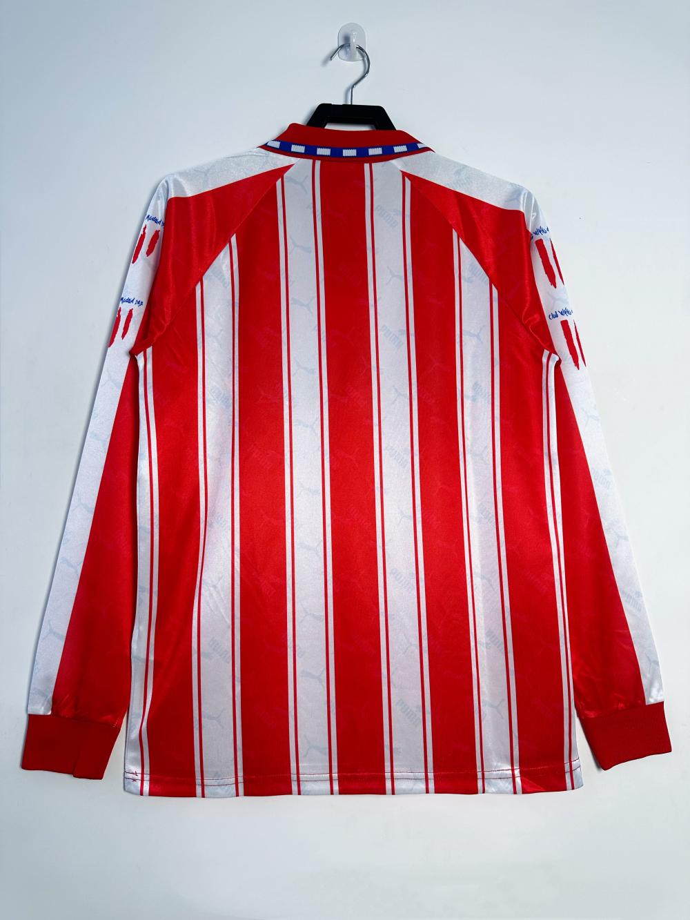 1994/1995 Retrô Manga longa Atletico Madrid Casa Camisa de futebol Qualidade tailandesa 1:1 - Image 2