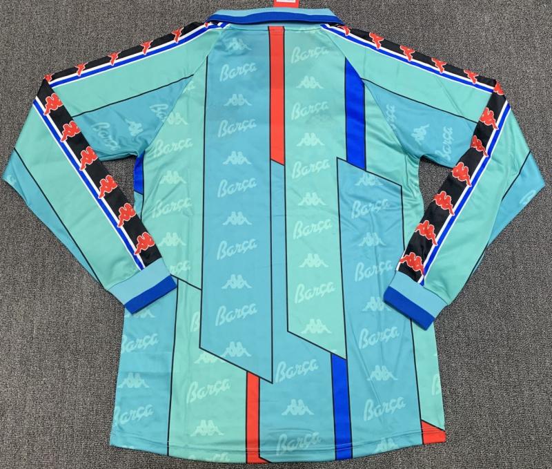 1996/1997 Retro Barcelona Uit Voetbalshirt Lange mouw 1:1 Thaise kwaliteit - Afbeelding 2