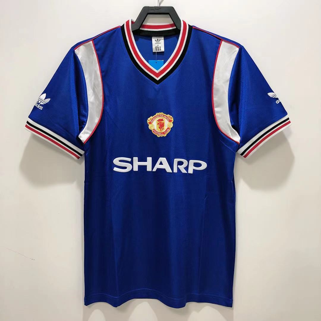 1985 Retrô Manchester United Fora Camisa de futebol Qualidade tailandesa 1:1
