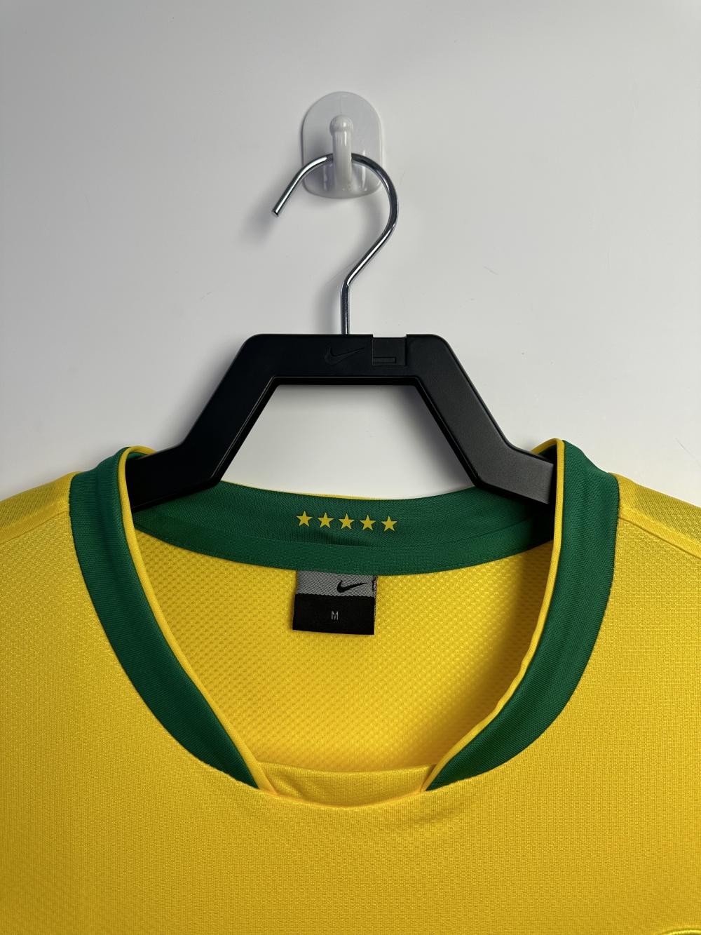 2006 Retro Brasilien Heim Fußballtrikot 1:1 Thai-Qualität – Bild 4