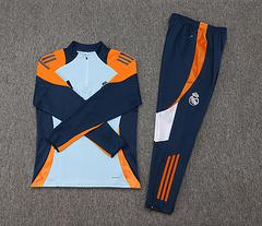 2024/2025 Real Madrid Baby Blue And Yellow Half-Pull Training Suit Football Shirt 1:1 Thai Quality Set - Image 12