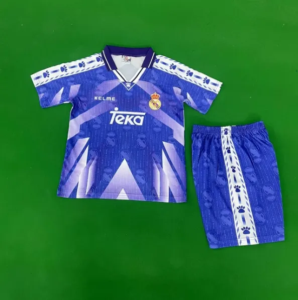 1996-1997 复古 皇家马德里 客场 足球球衣 1:1 泰版品质 儿童尺码