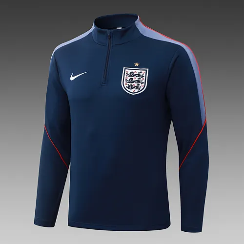 2026/2027 Angleterre Survêtement demi-zip Royal Bleu Maillot de football Qualité thaï 1:1 Ensemble – Image 5