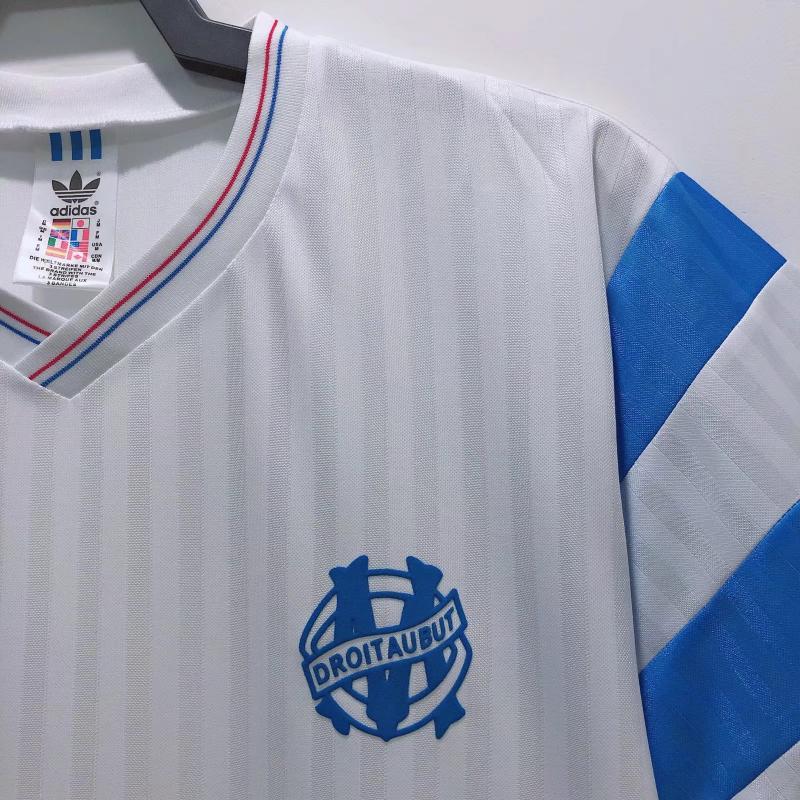 1990 复古 马赛 主场 足球球衣 1:1 泰版品质 - 图片 5