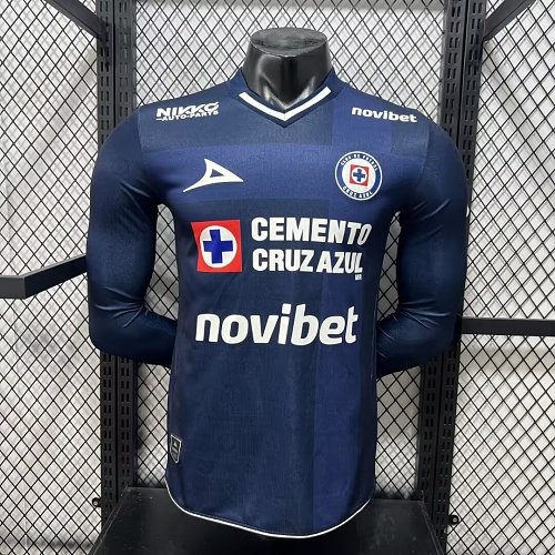 2026/2027 Uzun kol Oyuncu versiyonu Cruz Azul Üçüncü Deplasman Futbol forması 1:1 Tayland kalitesi