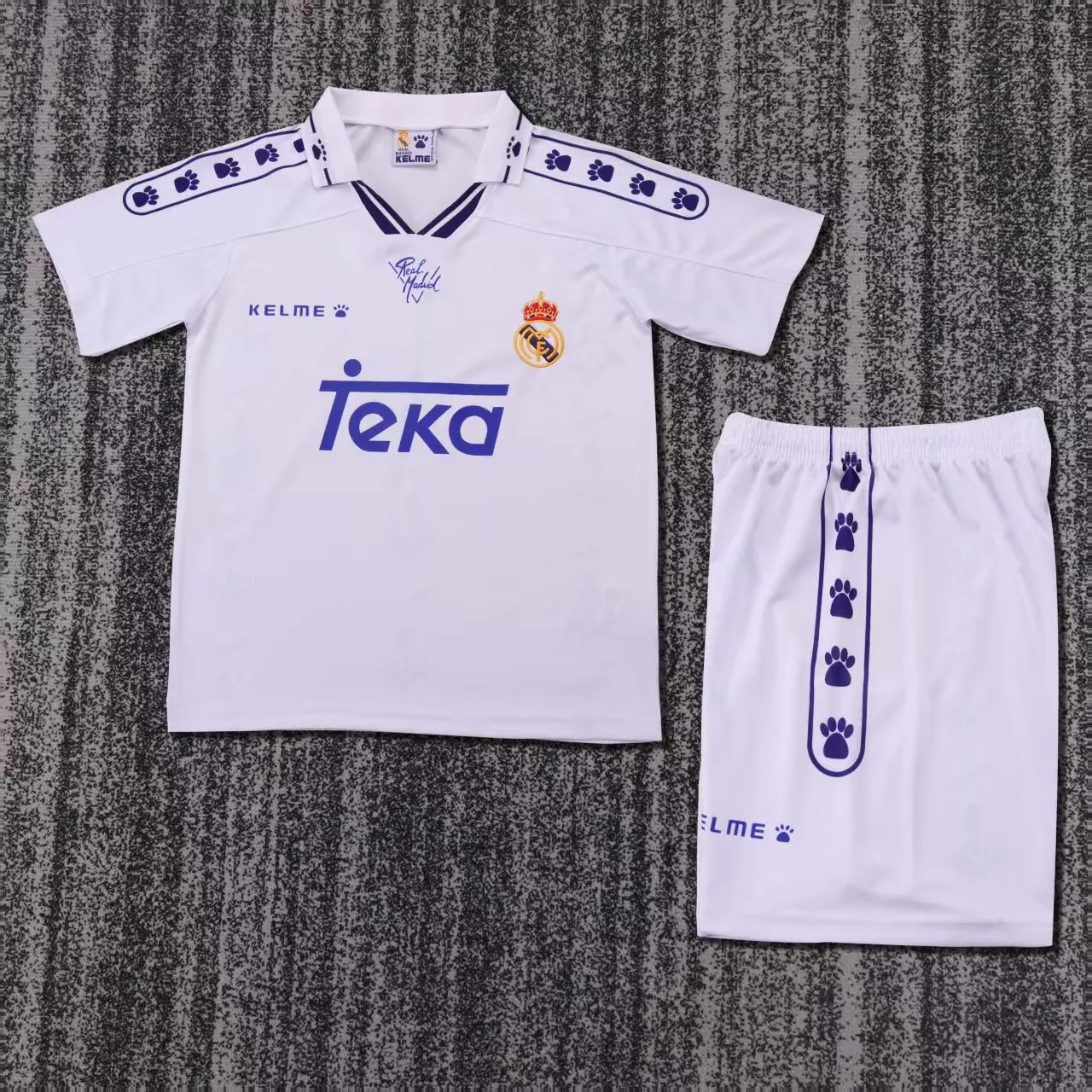 1994-1996 Retro Real Madrid Heim Fußballtrikot 1:1 Thai-Qualität Kindergröße