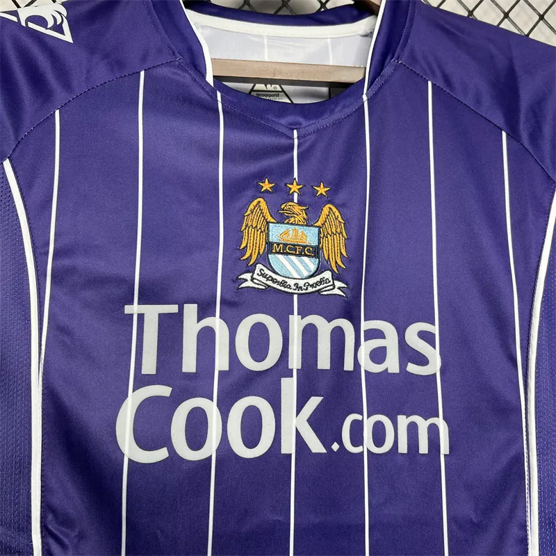 2007/2008 Retro Manchester City Visitante Camiseta de fútbol Calidad tailandesa 1:1 - Imagen 5