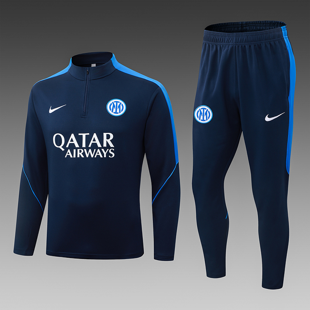 2026/2027 Inter Milan Half-Pull Training Suit Royal blue Football Jersey 1:1 Thai Quality Set