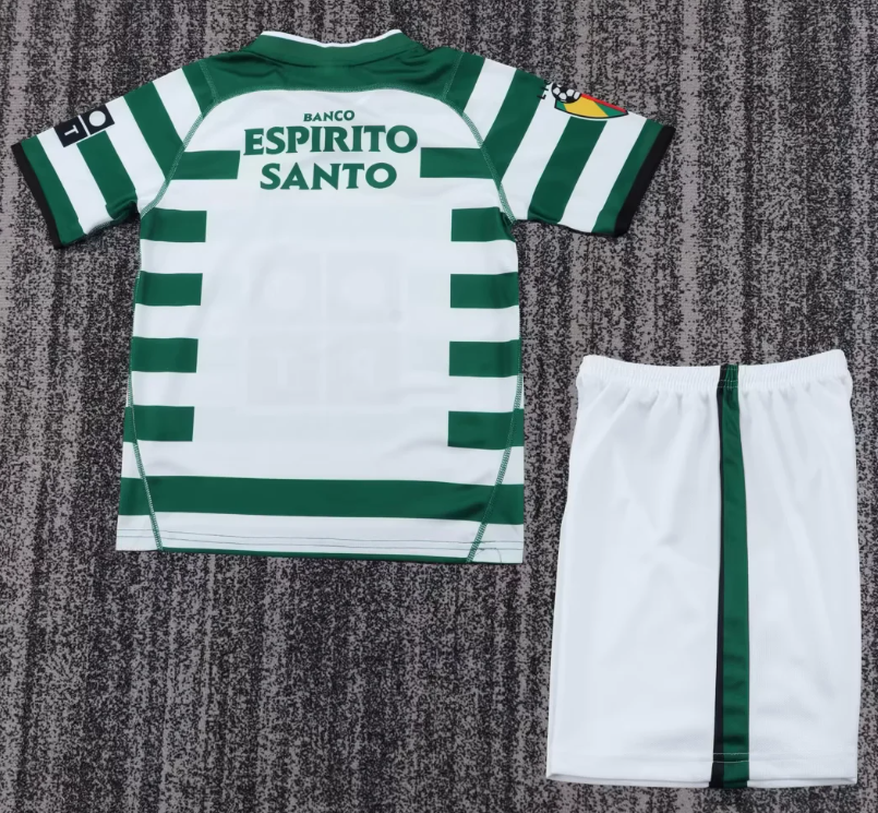 2003/2004 Retro Sporting Lisbon İç saha Futbol forması 1:1 Tayland kalitesi Çocuk bedeni - Görsel 2