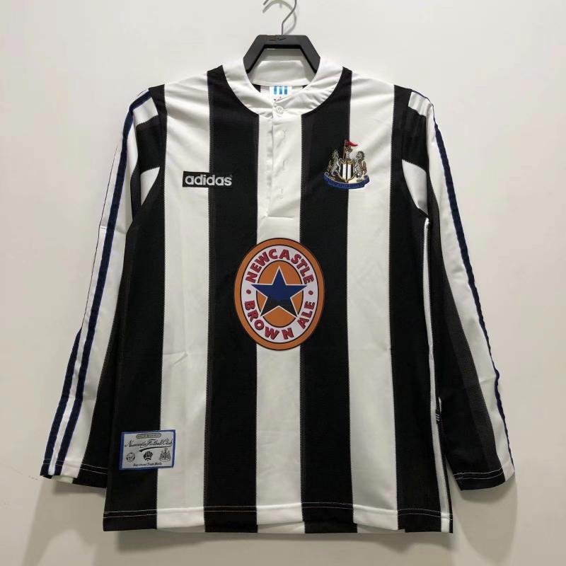 1995/1997 Retro Manica lunga Newcastle United Casa Maglia da calcio Qualità thai 1:1