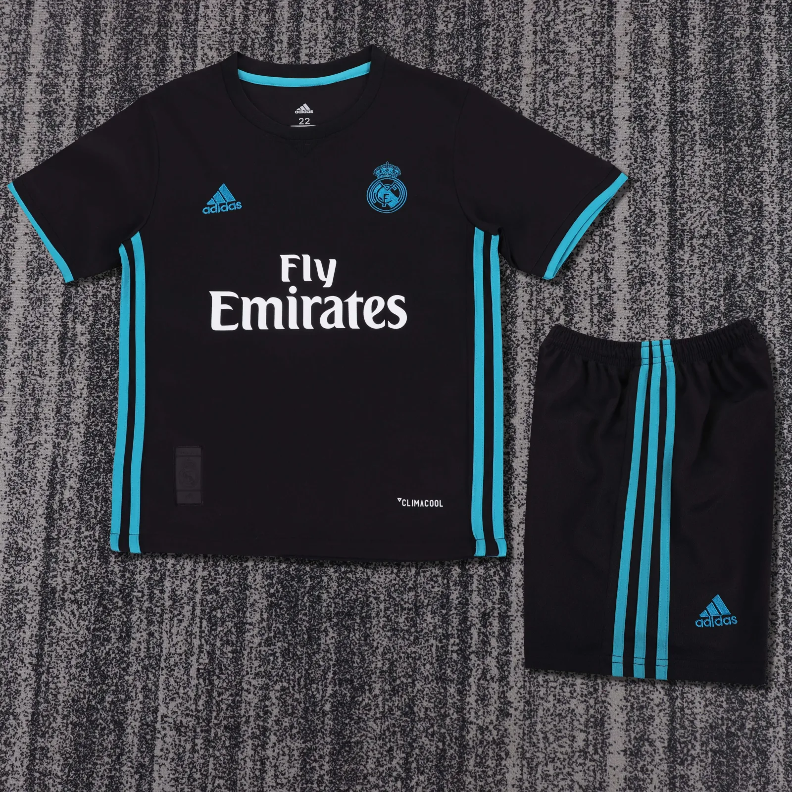 2017/2018 Rétro Real Madrid Extérieur Maillot de football Qualité thaï 1:1 Taille enfant