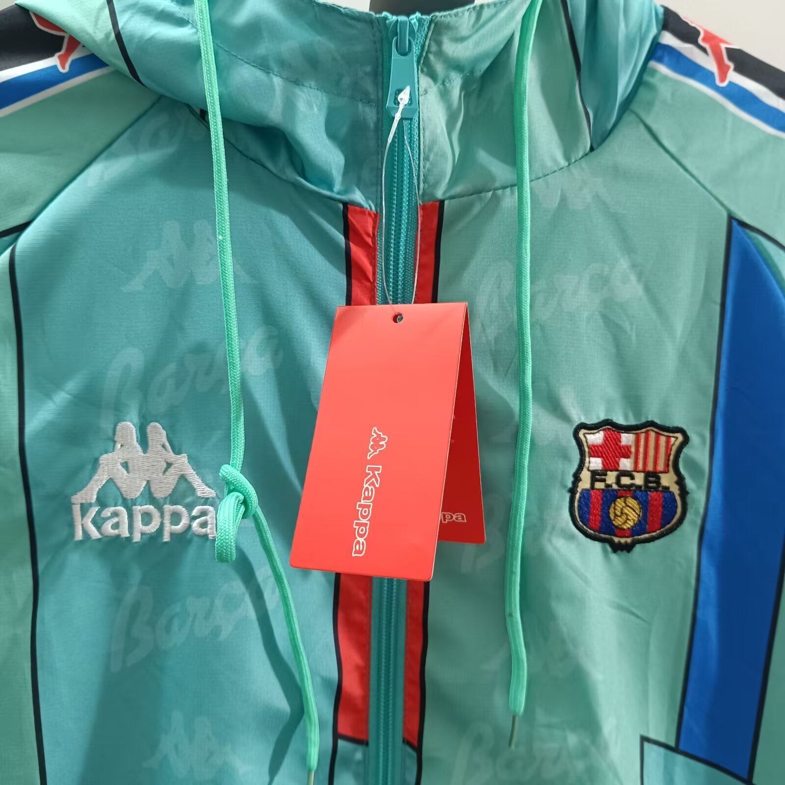 1996/1997 Rétro Barcelona Coupe-vent Vert Maillot Qualité thaï 1:1 – Image 4