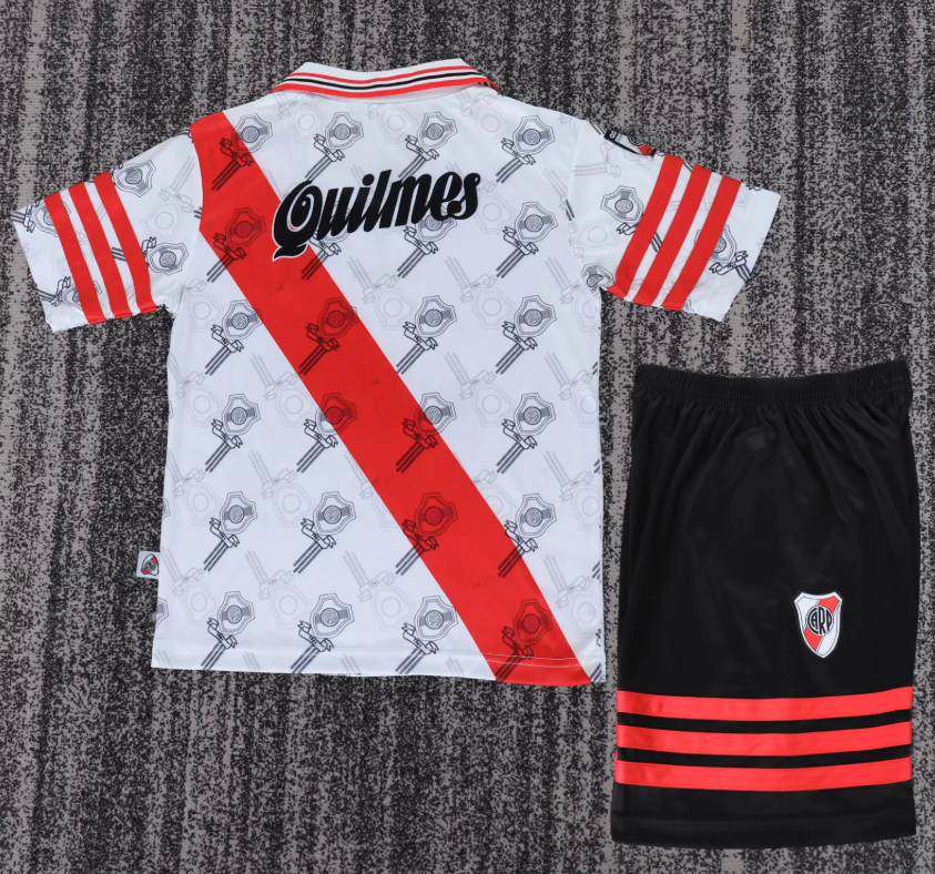 1996/1997 Retrô River Plate Casa Camisa de futebol Qualidade tailandesa 1:1 Tamanho infantil - Image 2