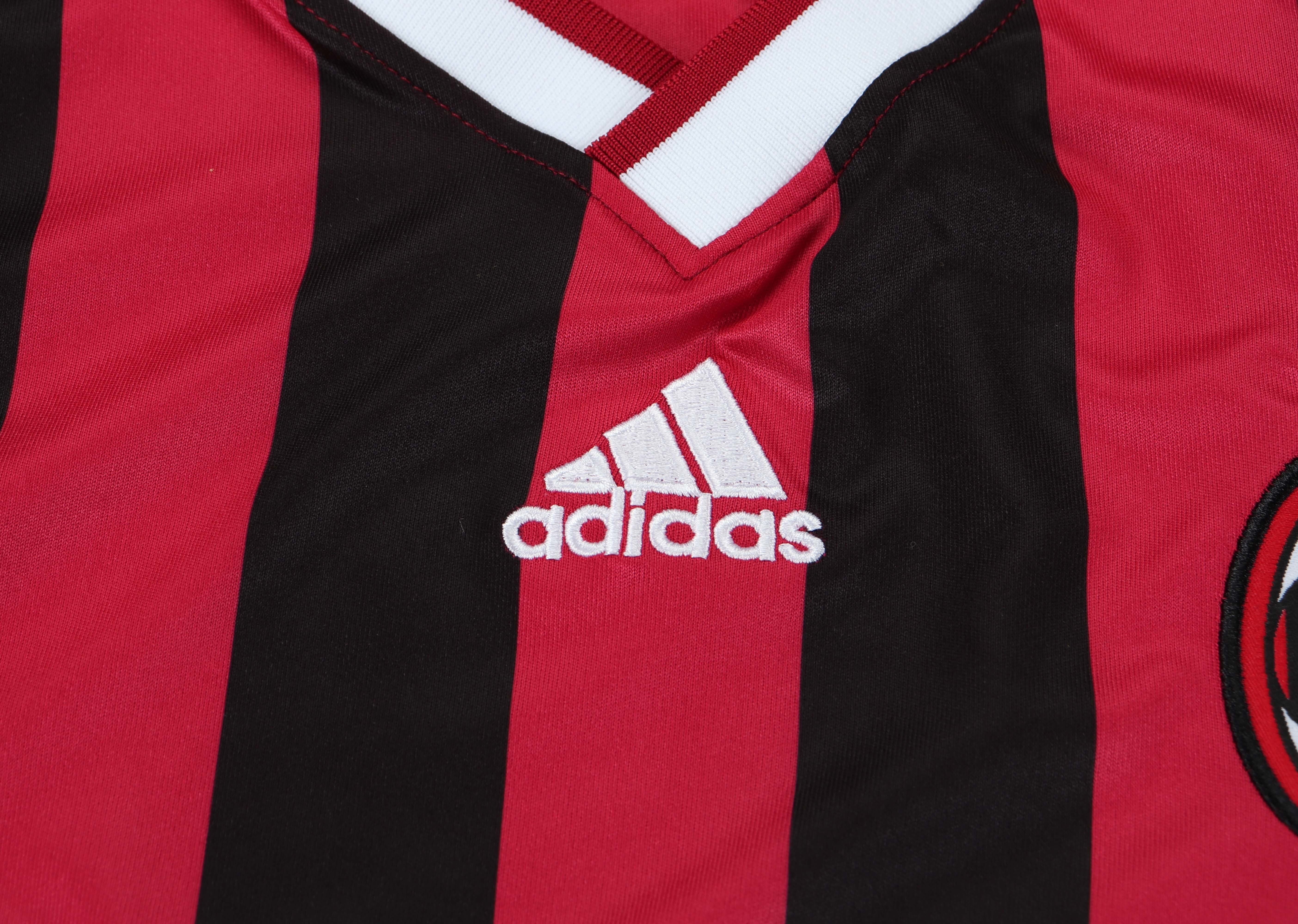 2009/2010 Long Sleeve Retro AC Milan Home Football Shirt 1:1 Thai Quality Kids Size - Image 5