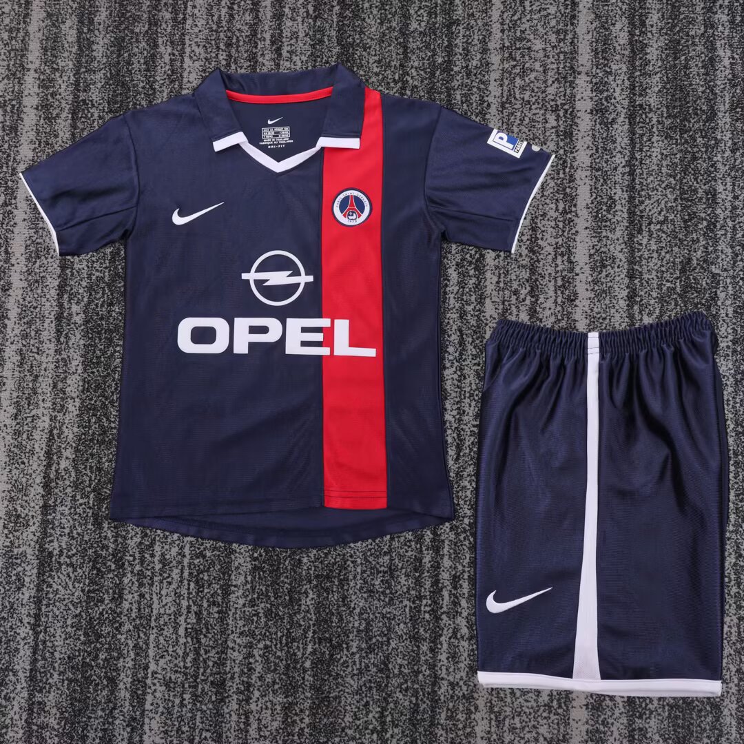 2001/2002 Rétro Psg Paris Saint-Germain Domicile Maillot de football Qualité thaï 1:1 Taille enfant