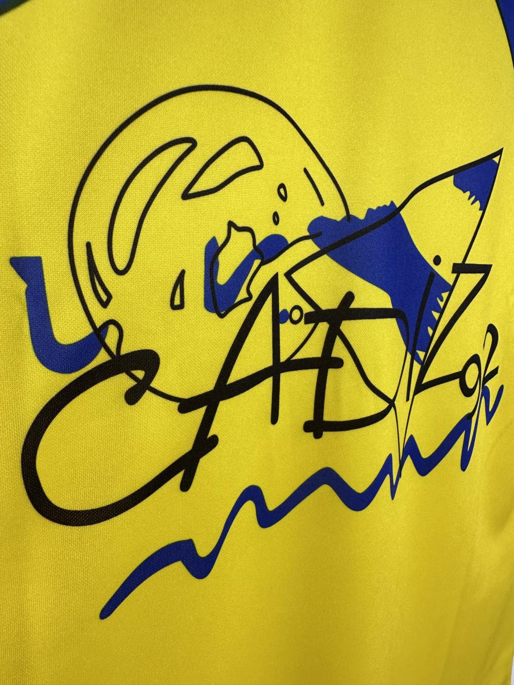 1991-1992 Retrô Cádiz Casa Camisa de futebol Qualidade tailandesa 1:1 - Image 4