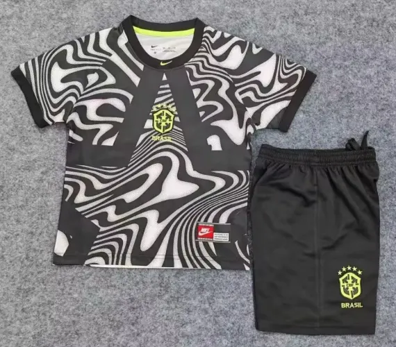 2026 Brasilien Torwart Fußballtrikot 1:1 Thai-Qualität Kindergröße