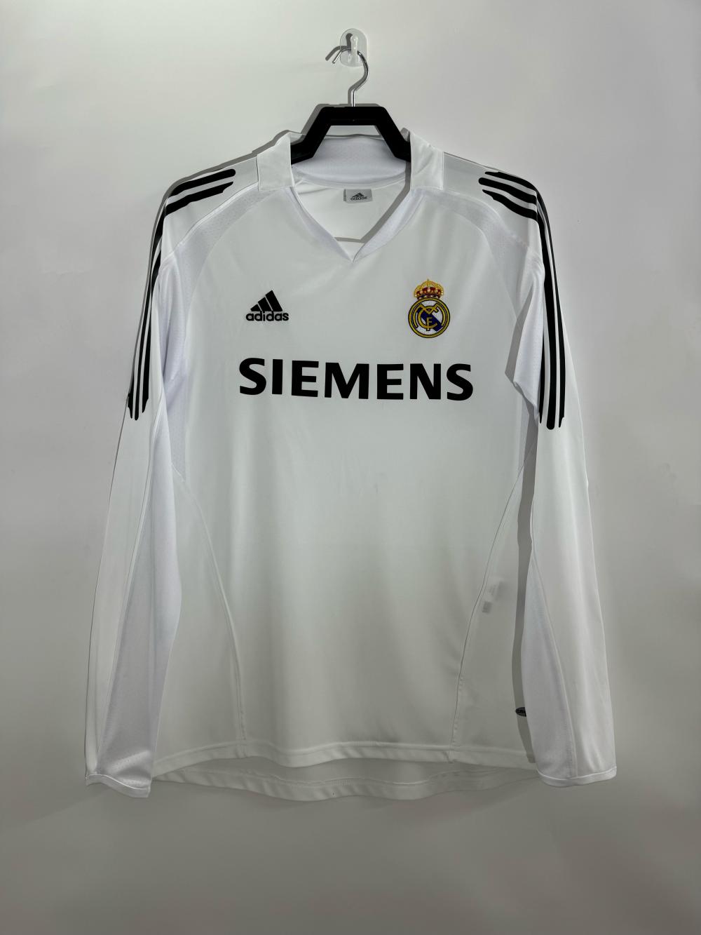 2005/2006 Retro Uzun kol Real Madrid İç saha Futbol forması 1:1 Tayland kalitesi