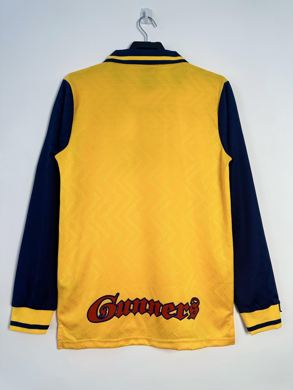 1996-1997 Retrô Manga longa Arsenal Fora Camisa de futebol Qualidade tailandesa 1:1 - Image 2