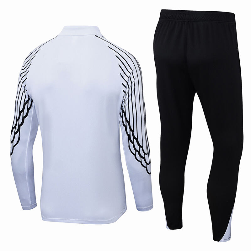 2025/2026 Psg Paris Saint-Germain Agasalho meia-ziper Branco Conjunto - Image 2