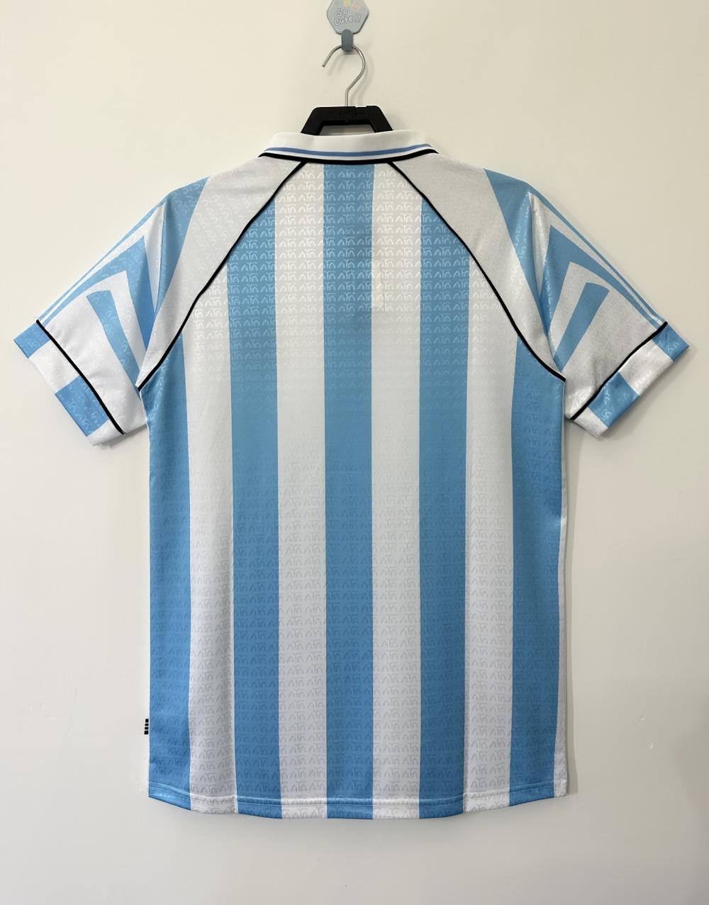 1996-1997 复古 阿根廷 国家队 主场 球衣 1:1 泰版品质 - 图片 2