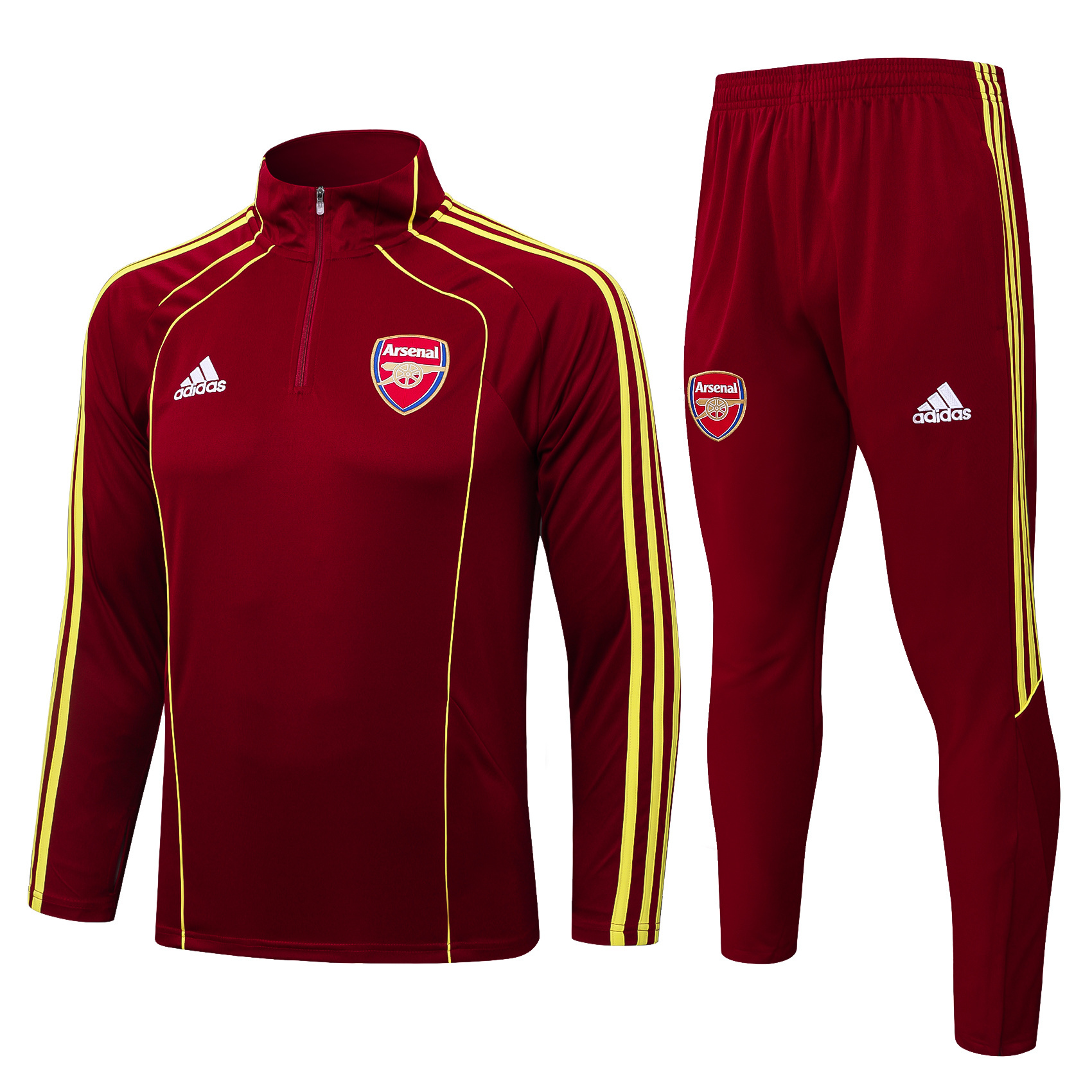 2025/2026 Arsenal Survêtement demi-zip Maroon Rétro Édition Maillot de football Qualité thaï 1:1 Ensemble