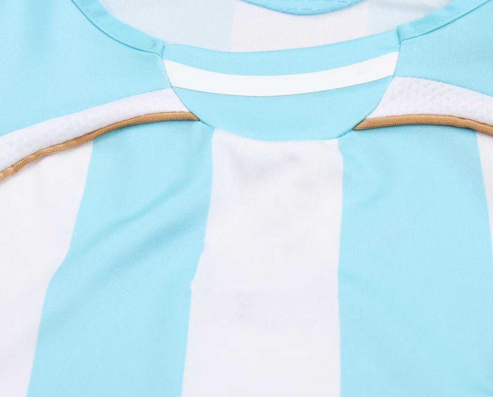 2006 Retro Argentina Selección nacional Local Camiseta Calidad tailandesa 1:1 Talla infantil Talla infantil - Imagen 4