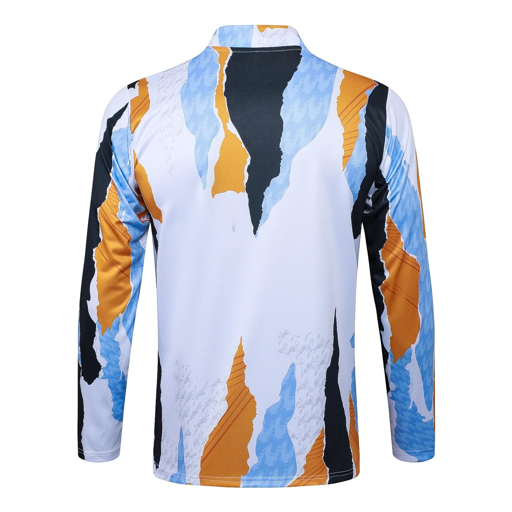 2025/2026 Real Madrid Azul, Branco e Amarelo inkjet printing Agasalho meia-ziper Camisa de futebol Qualidade tailandesa 1:1 Conjunto - Image 4