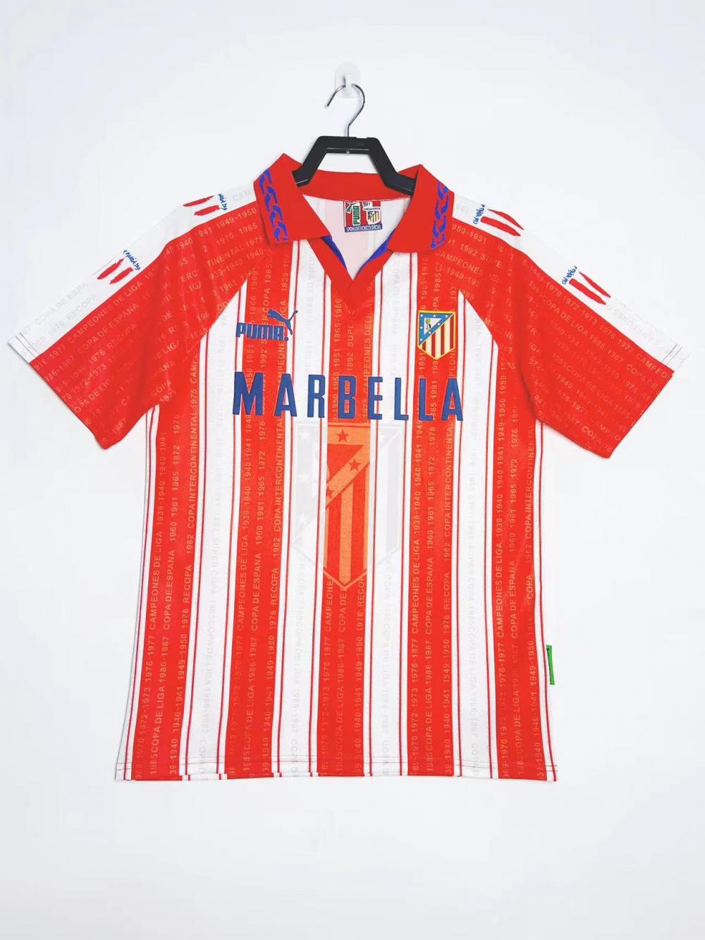 1995/1996 Retro Atletico Madrid Heim Fußballtrikot 1:1 Thai-Qualität
