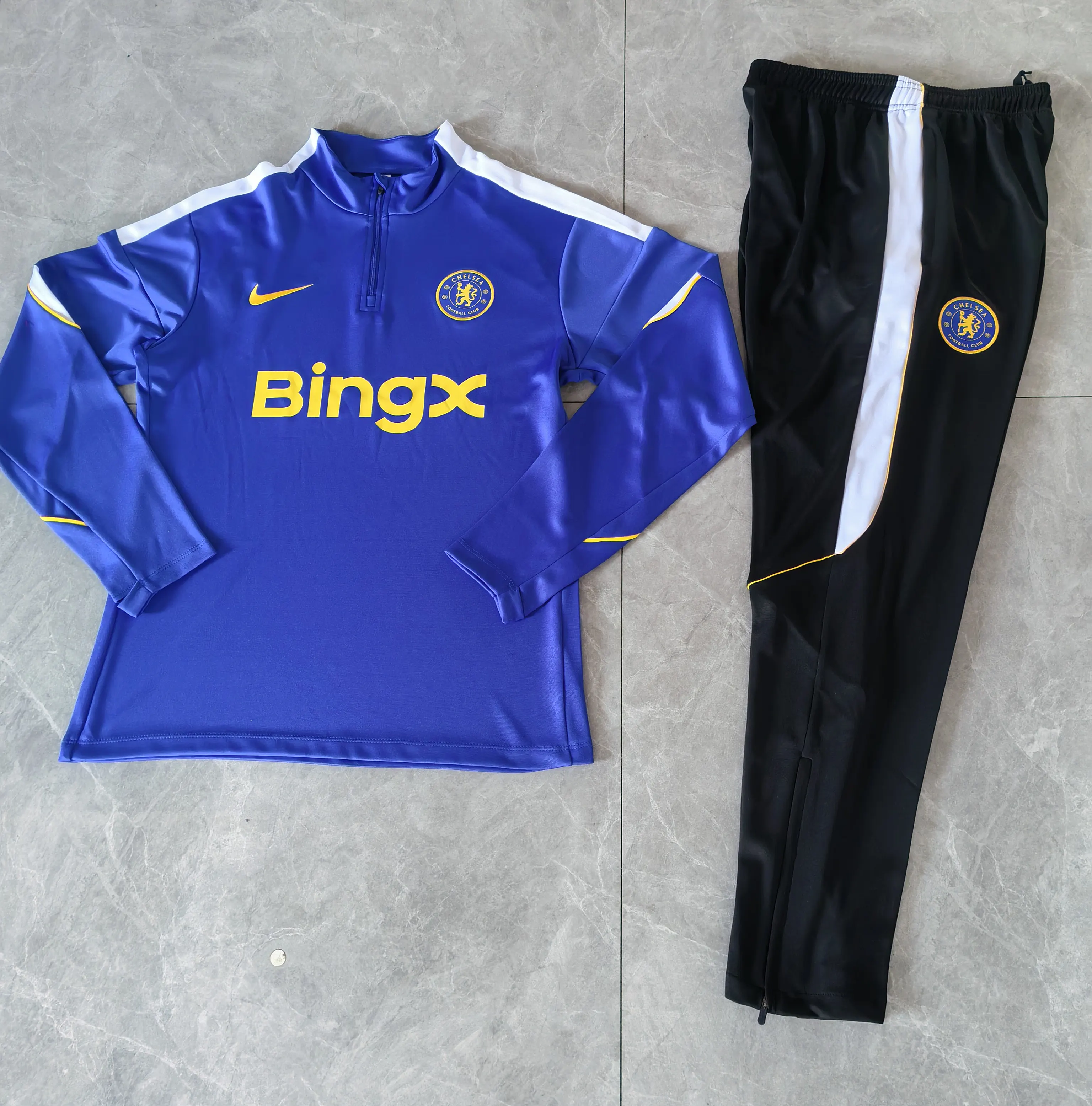 2026/2027 Chelsea Halbreißverschluss-Trainingsanzug Iridescent Blau Fußballtrikot 1:1 Thai-Qualität – Bild 3
