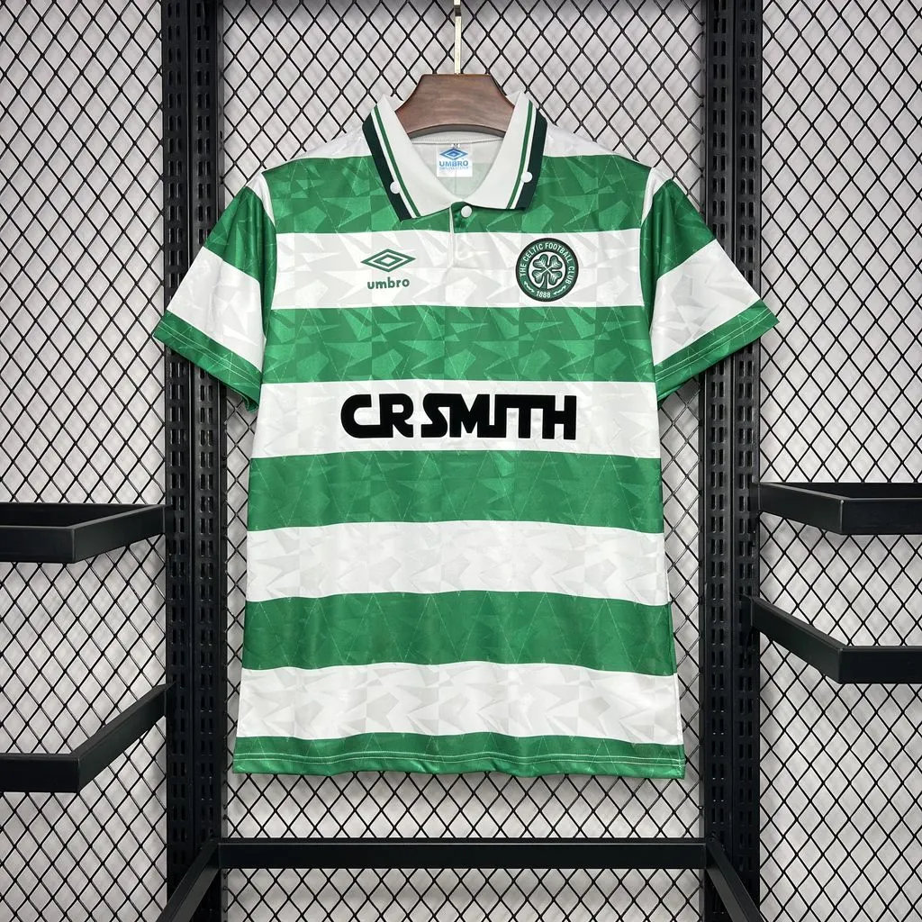 1989/1991 Ретро Celtic Домашняя Футбольная футболка Тайское качество 1:1