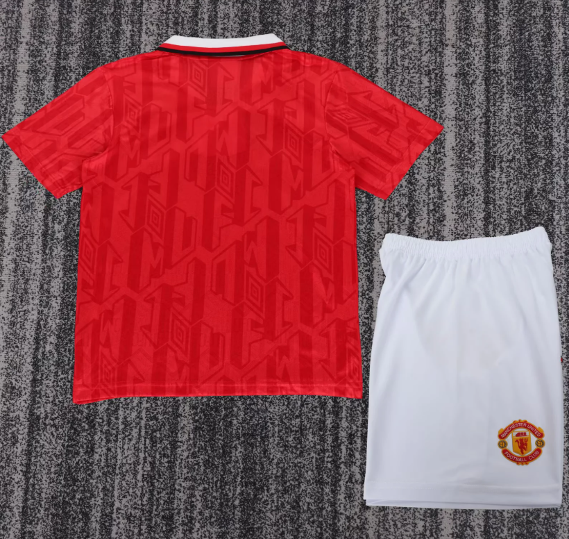 1992/1994 Retro Manchester United Home Football Jersey 1:1 Thai Quality Kids Size - Image 3