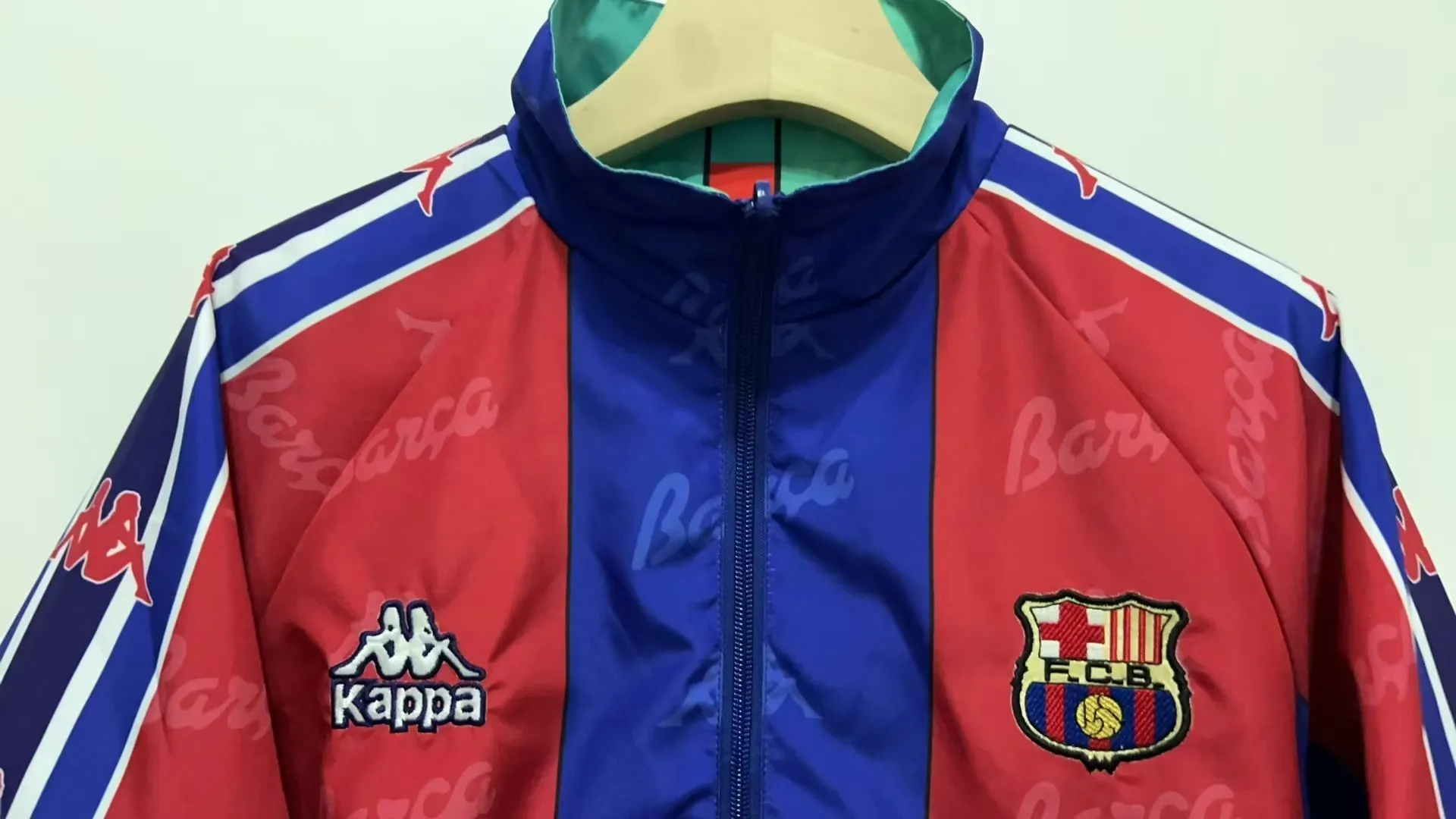 1996/1997 Retro Barcelona Reversible Chaqueta cortavientos Camiseta de fútbol Calidad tailandesa 1:1 - Imagen 4