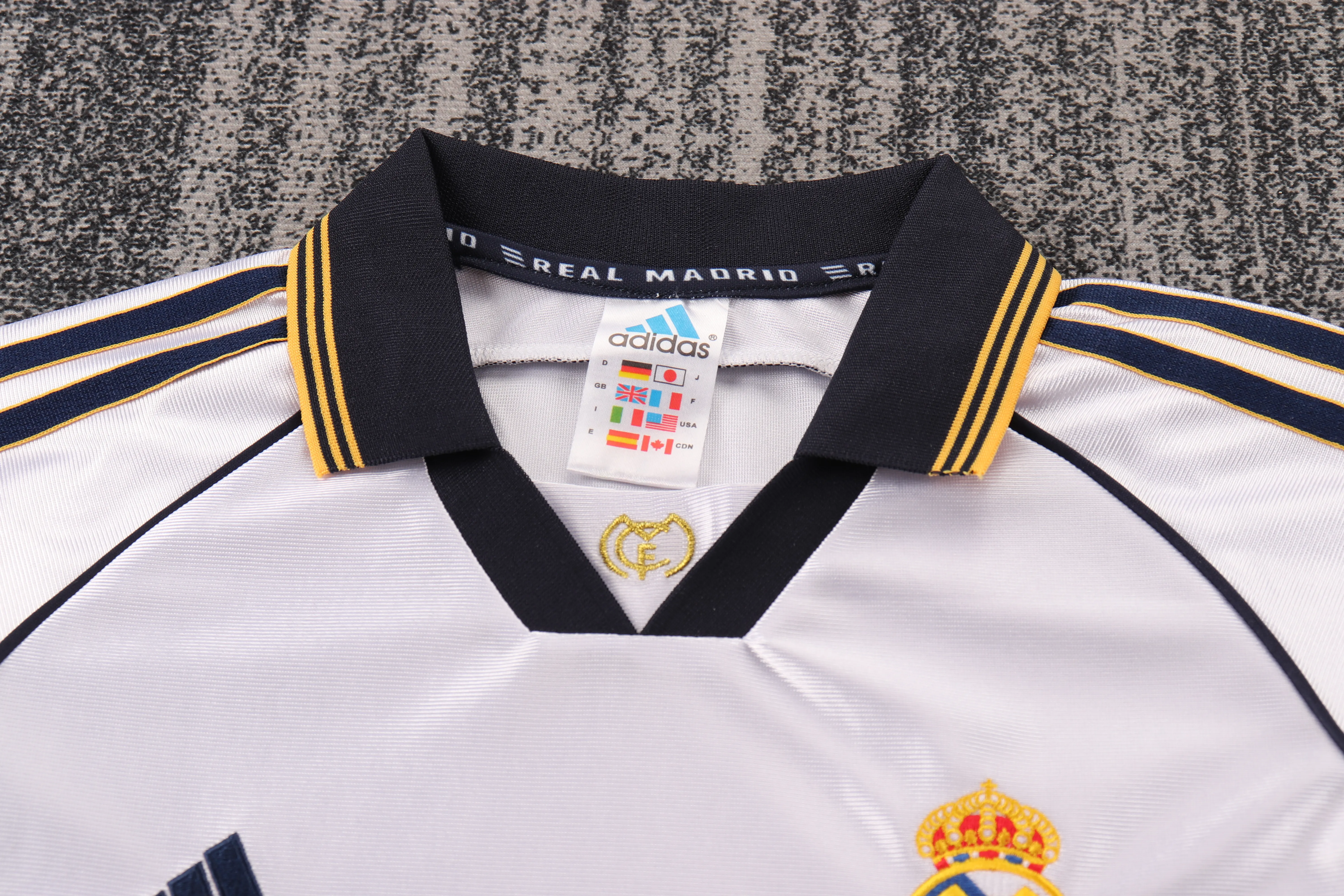 1998-2000 Retro Real Madrid Heim Fußballtrikot 1:1 Thai-Qualität Kindergröße – Bild 3
