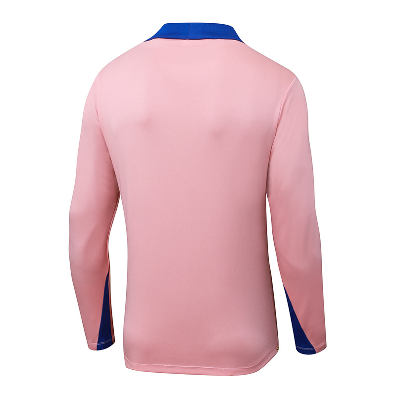 2025/2026 France Half-Pull Training Suit Pink Football Shirt 1:1 Thai Quality Set - Image 4