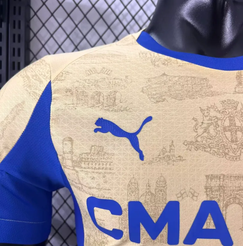 2025/2026 Versión jugador Olympique de Marseille Cuarta Visitante Camiseta de fútbol Calidad tailandesa 1:1 - Imagen 5