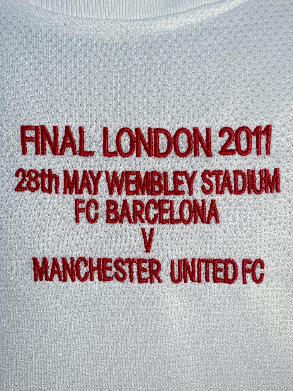 2010/2011 Retro Uzun kol Manchester United Deplasman Futbol forması 1:1 Tayland kalitesi(Şampiyonlar Ligi Versiyon) - Görsel 6