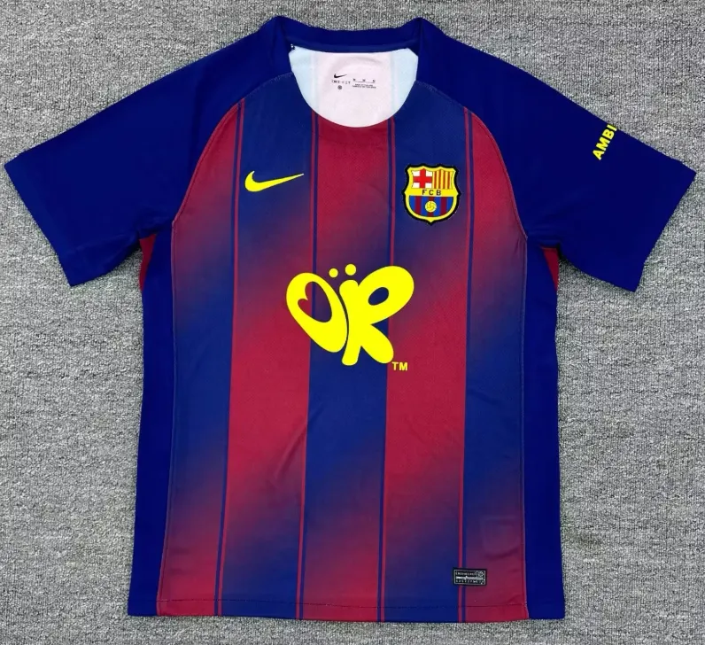 2025/2026 Barcelona Thuis OK (Ad-Supported Versie) Voetbalshirt 1:1 Thaise kwaliteit