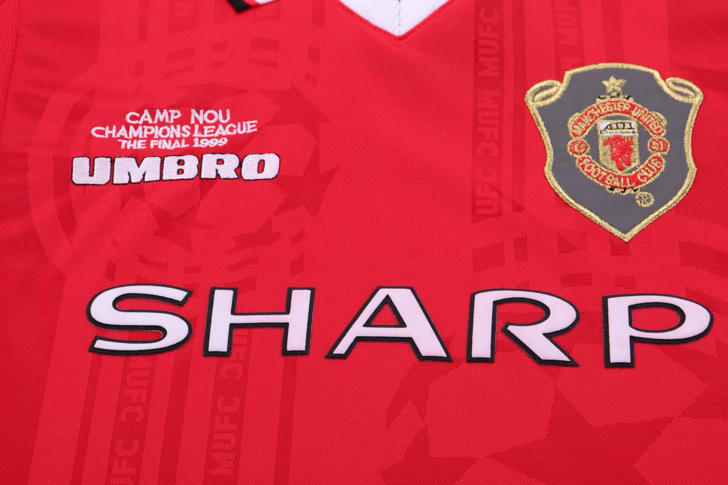 1999/2000 Retro Manchester United Heim Fußballtrikot 1:1 Thai-Qualität Kindergröße – Bild 4