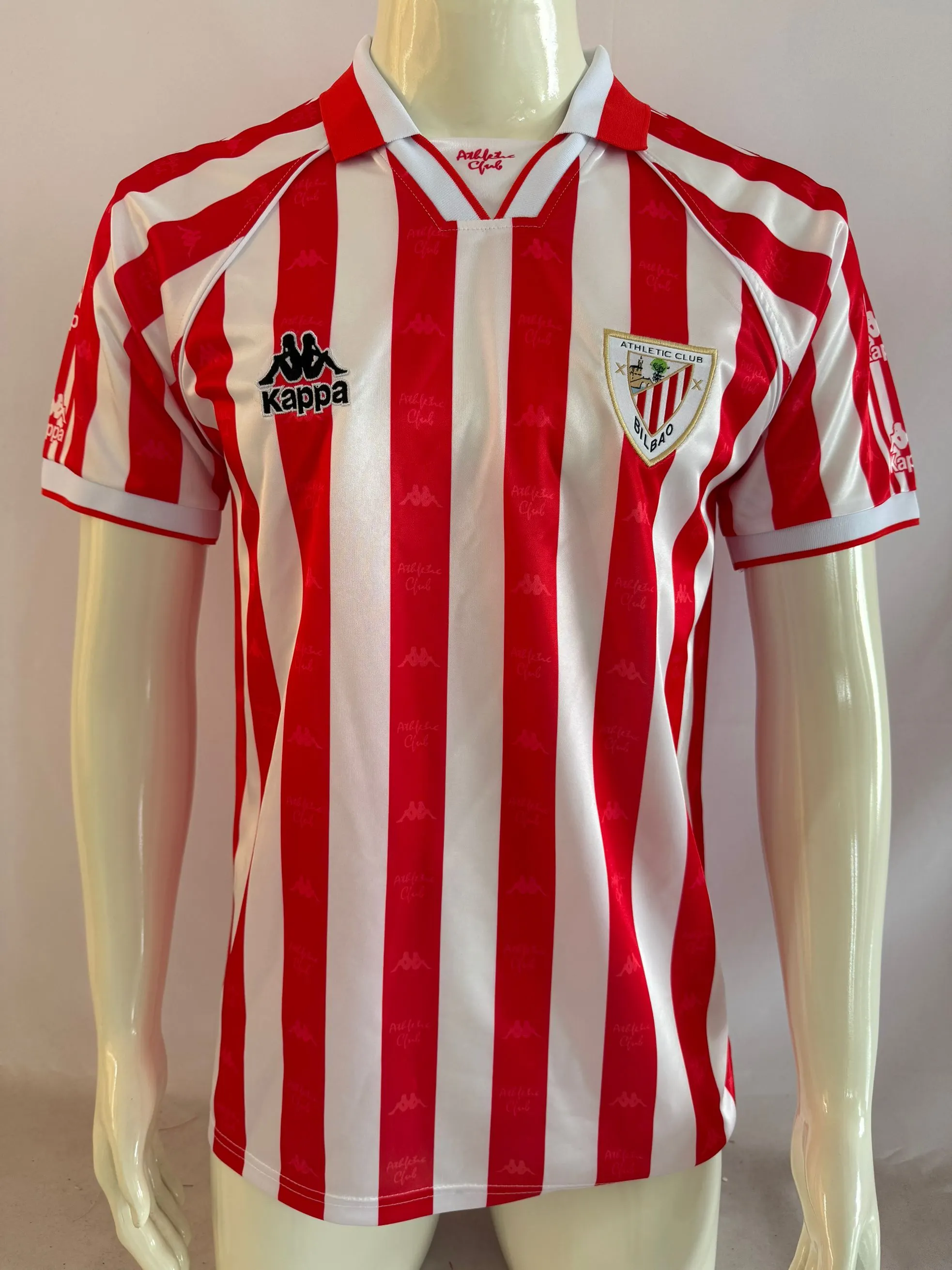 1995/1997 Retrô Athletic Bilbao Casa Camisa de futebol Qualidade tailandesa 1:1