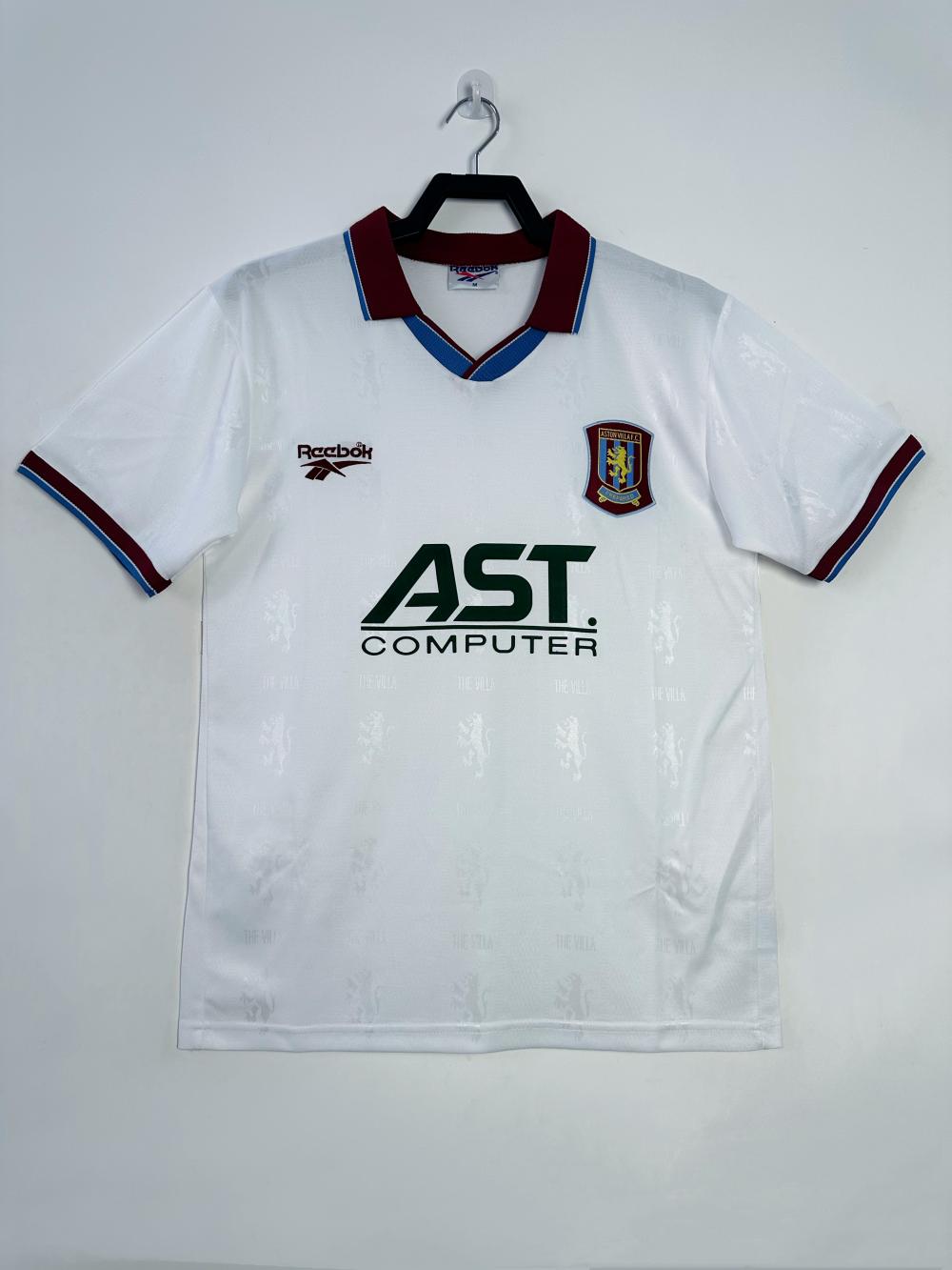 1995-1996 Ретро Aston Villa Гостевая Футбольная футболка Тайское качество 1:1