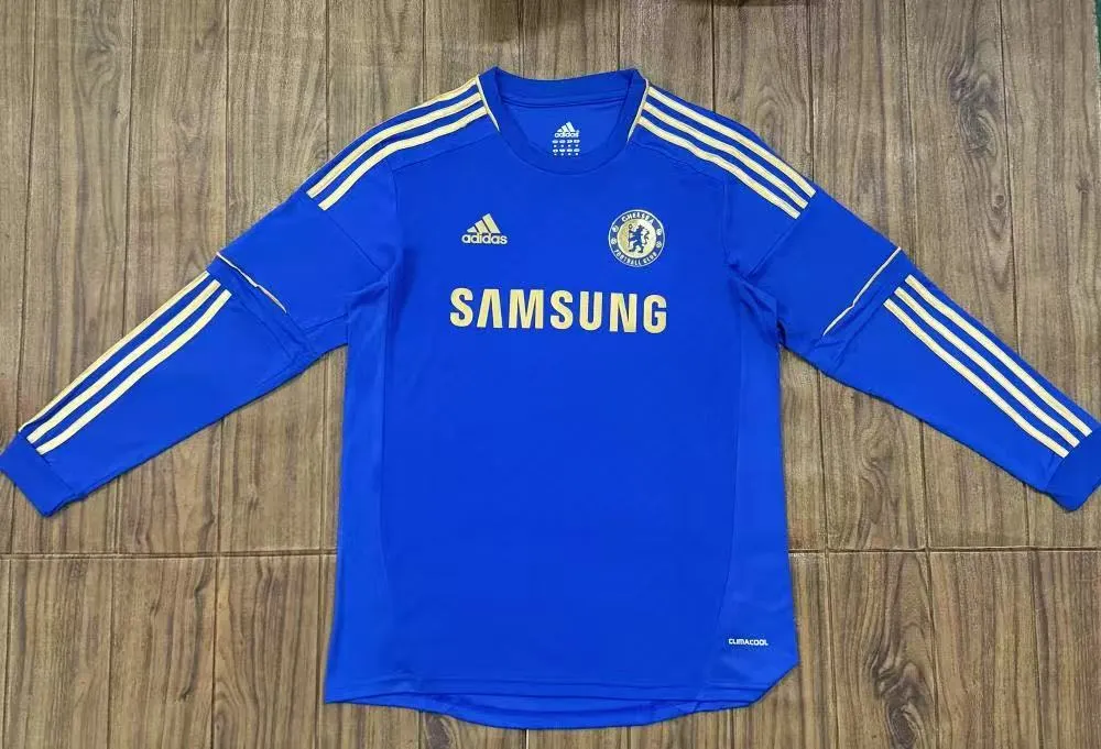 2012-2013 Retro Długi rękaw Chelsea Domowa Koszulka piłkarska Jakość tajska 1:1