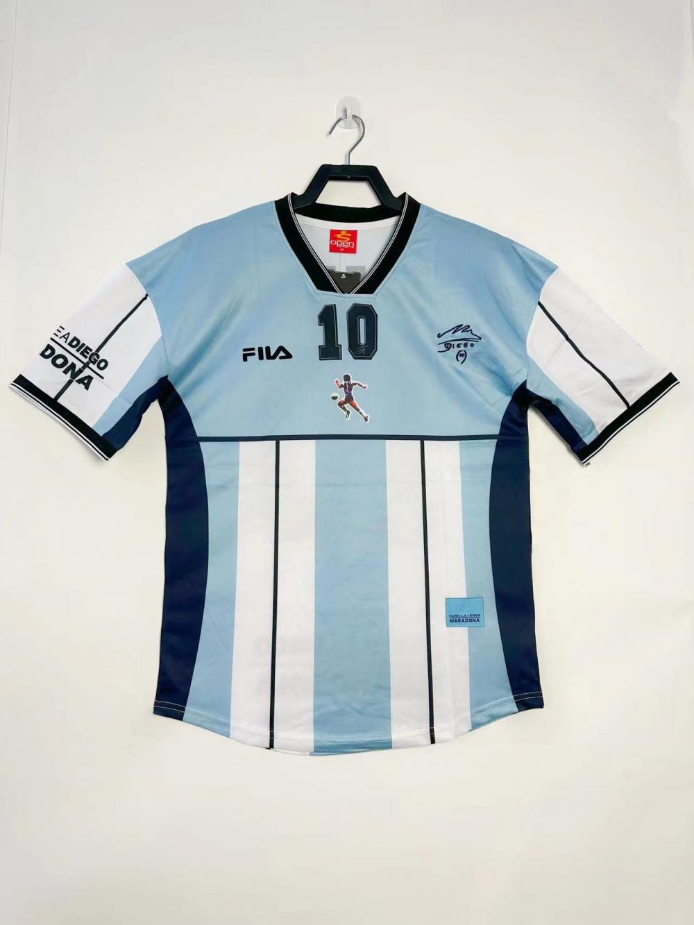 2001 复古 阿根廷 国家队 Maradona 纪念 球衣 1:1 泰版品质