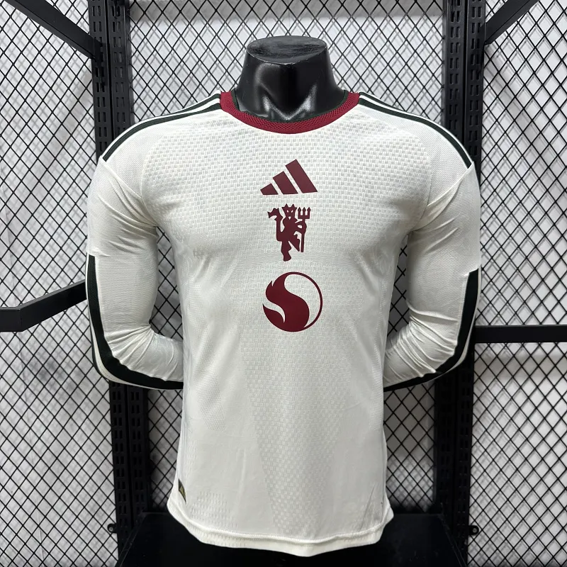 2026/2027 Long Sleeve Player Version Manchester United Third Away Football Jersey 1:1 Thai Quality