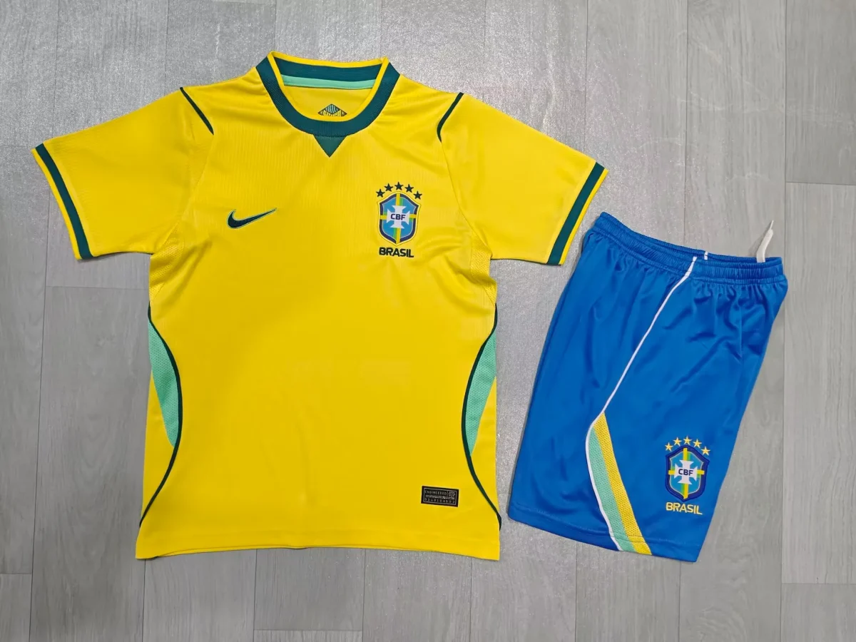 2026-2027 Brazil Home Football Shirt 1:1 Thai Quality Kids Size