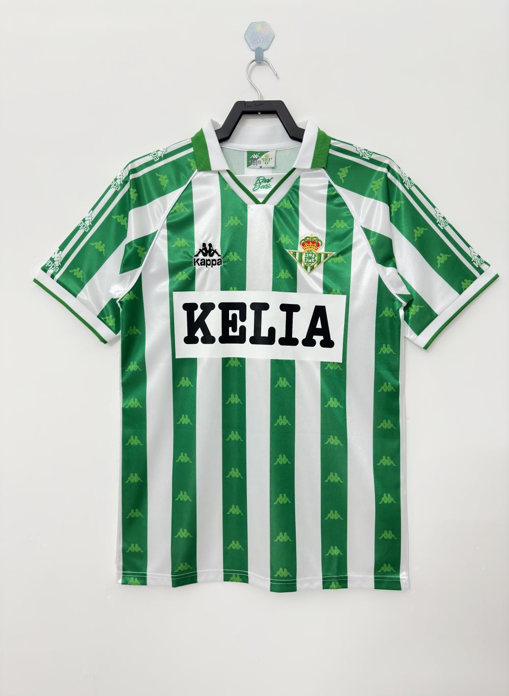 1995/1997 Retro Real Betis İç saha With Sponsors Futbol forması 1:1 Tayland kalitesi