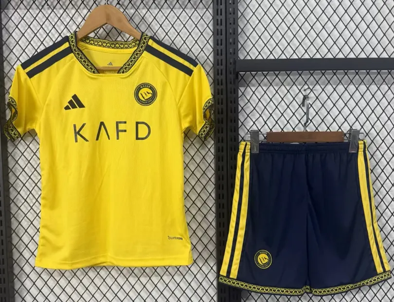 2026/2027 Al-Nassr Home (Ad-supported version)Football Shirt Kids Size 1:1 Thai Quality