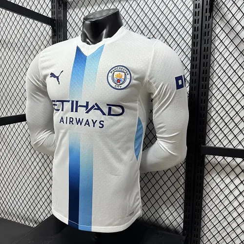 2026/2027 Длинный рукав Игровая версия Manchester City Третья Гостевая Футбольная футболка Тайское качество 1:1 — изображение 4